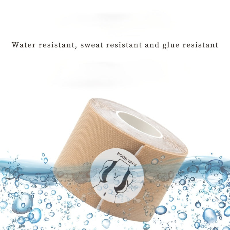 Breathable Body Tape Set with Backless Nipple Covers for A-E Cup Large Breast Support