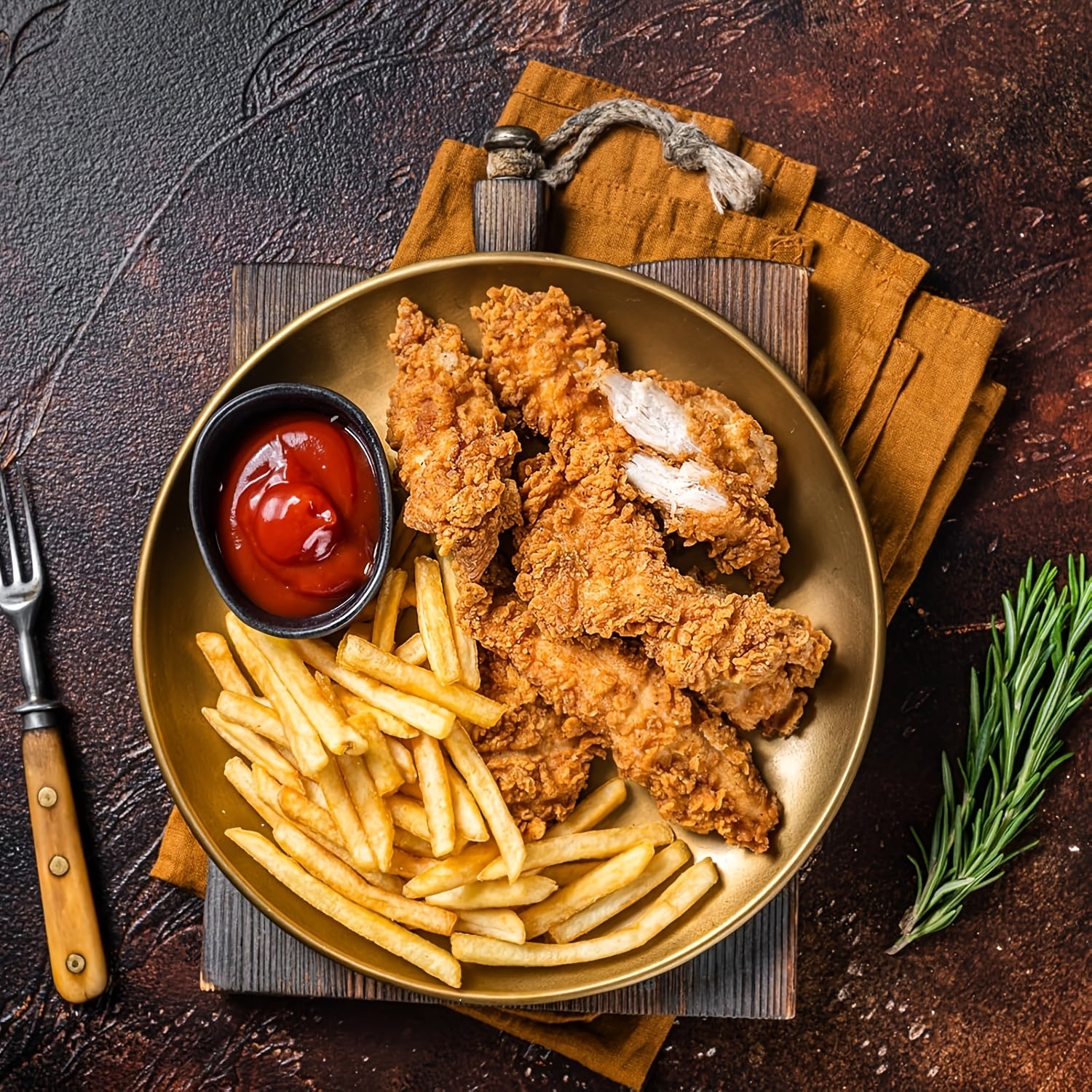 Набор из 4 десертных тарелок из нержавеющей стали диаметром 26,01 см, круглые сервировочные блюда, золотистые металлические подносы для салата, стейка