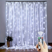 LED Curtain Lights with Remote Control for Christmas Weddings and Holidays