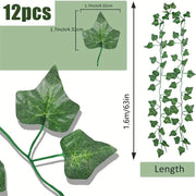 Artificial Ivy Garland Pack for Indoor and Outdoor Decor Green Vines for Weddings and Parties