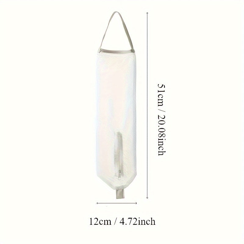 Polyester Wall-Mounted Mesh Storage Bag for Fruits Vegetables Kitchen Bathroom