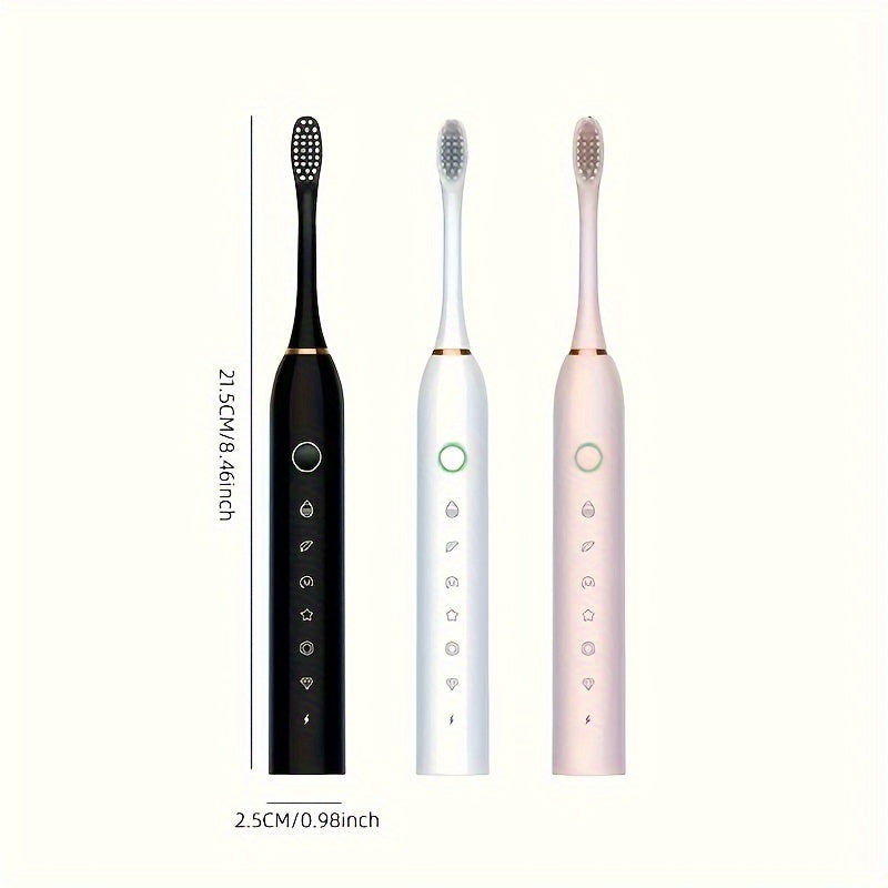 Electric Toothbrush for Adults X2 USB Rechargeable 4 Modes 500mAh Lithium Polymer Battery