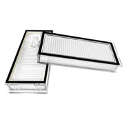 Qora ramkali mustahkam oq, Roborock Q7, Q7+, Q7 Max, Q7 Max+, Q5 Pro, Q5 Pro+, Q8 Max, Q8 Max+ robot tozalagichlari bilan mos keladigan 4 ta yuqori samarali yuviladigan HEPA filtrlar - Uy tozalash uchun mukammal