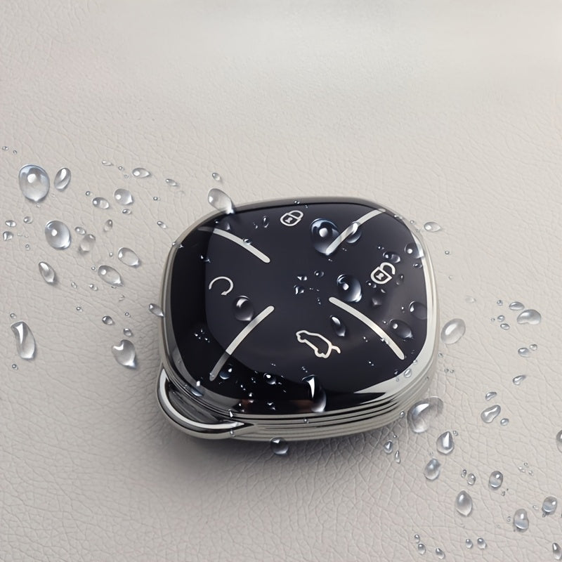 Universal TPU Car Key Fob Cover Anti-Fall Scratch-Resistant with Key Chain