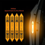 4pcs Car Reflective Stickers Safety Warning Visibility Enhancer