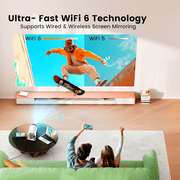 Mini Projector Supports 4K Video Wireless Portable Screen for Smartphones