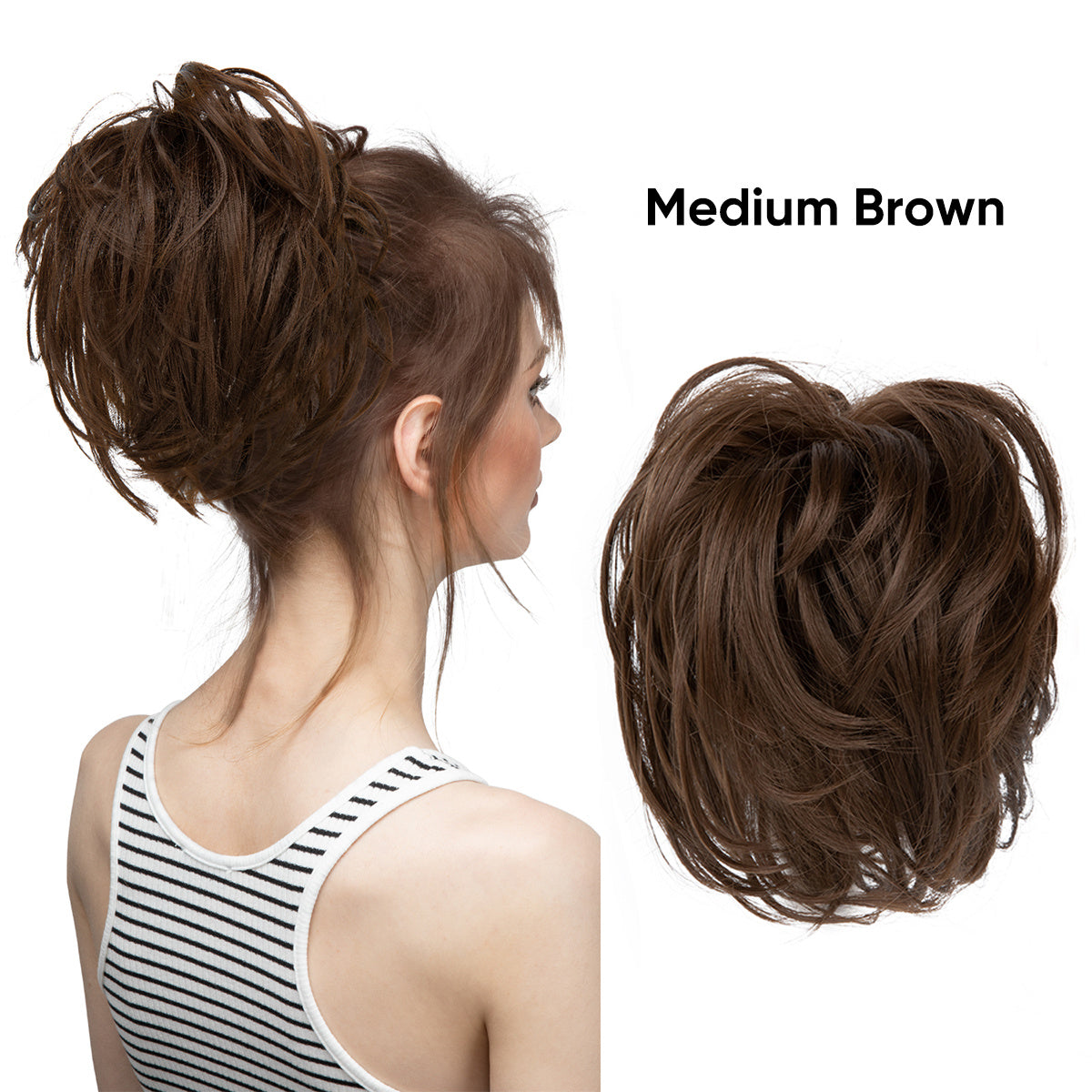 Women's Fluffy Curly Wig Hair Ring Elastic Rubber Band Hair Accessory