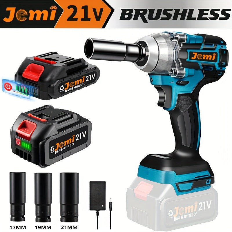 21V Brushless Cordless Impact Wrench with Variable Speed and High Torque
