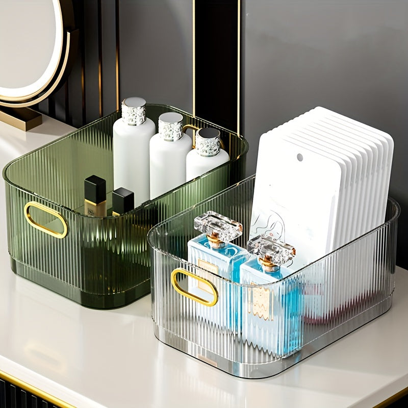 Desk Organizer Drawer Storage Box Transparent Plastic Makeup Bathroom Partition Dressing Table Container