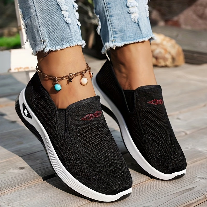 Women Slip-On Loafers Breathable Mesh Casual Shoes for Walking and Daily Wear