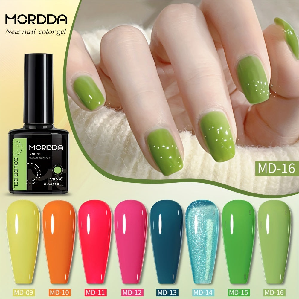 8Pcs Nail Polish Set Color Gel Glitter UV LED Manicure Kit Autumn Winter 2024