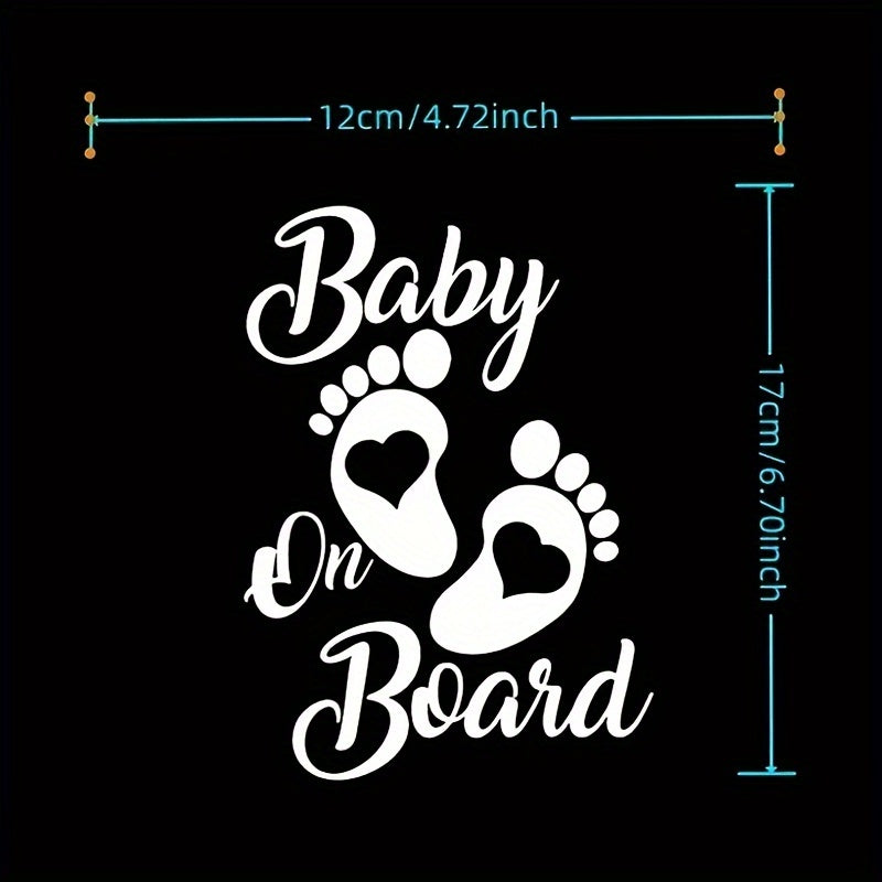 Baby On Board Waterproof Reflective Car Sticker Vinyl Vehicle Decal