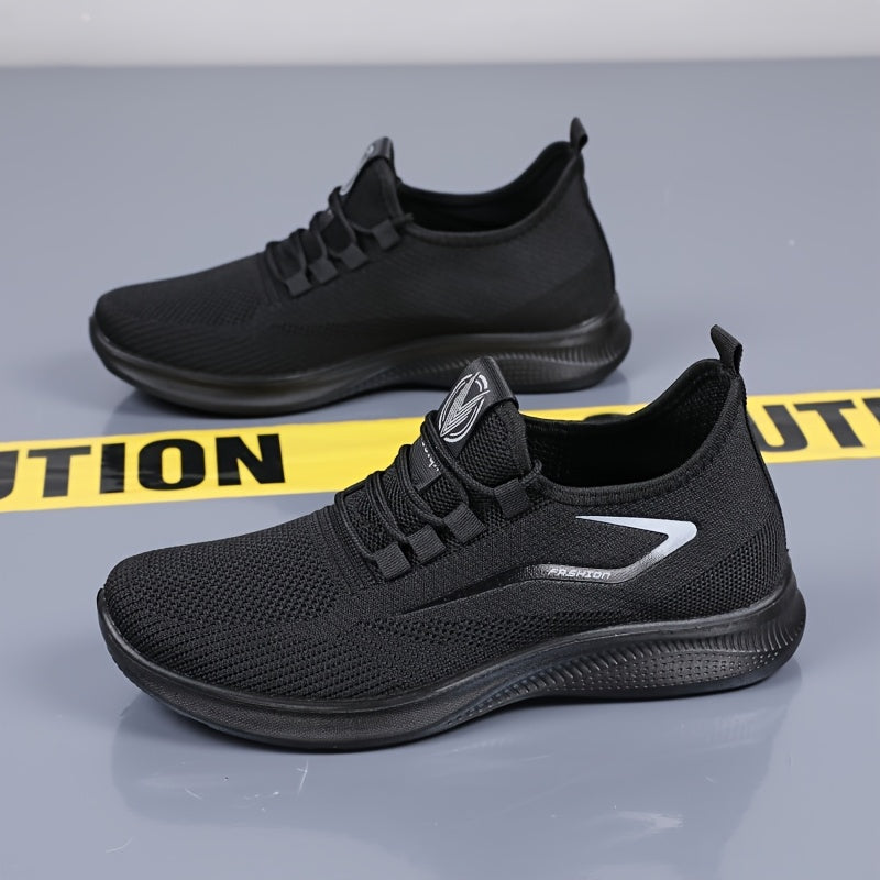 Men's Breathable Knit Sneakers for Outdoor Sports Casual Shoes