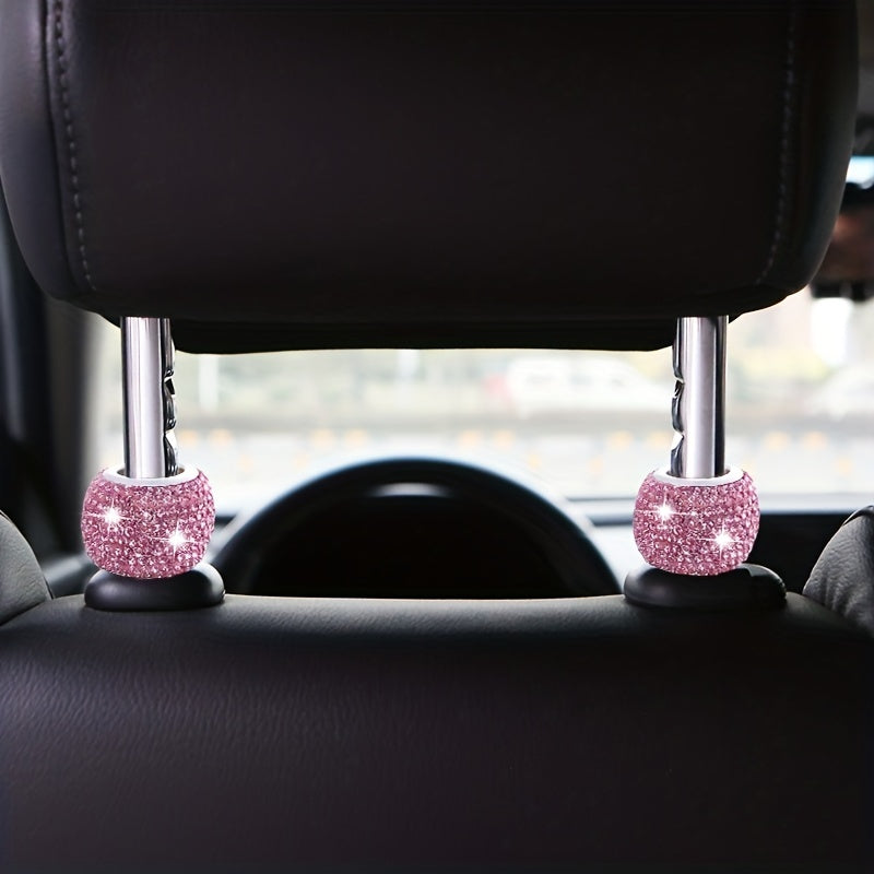 Women Car Interior Rhinestone Headrest Decoration Ring