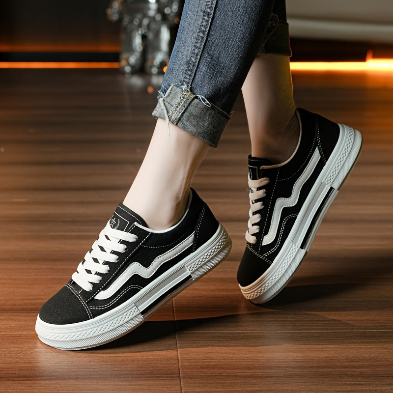 Women's Canvas Sneakers Spring Summer Breathable Low-Top Casual Shoes All-Season