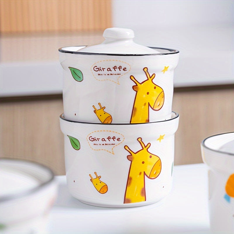 Steamed Egg Bowl with Lid Small Stew Pot for Household Stews and Desserts