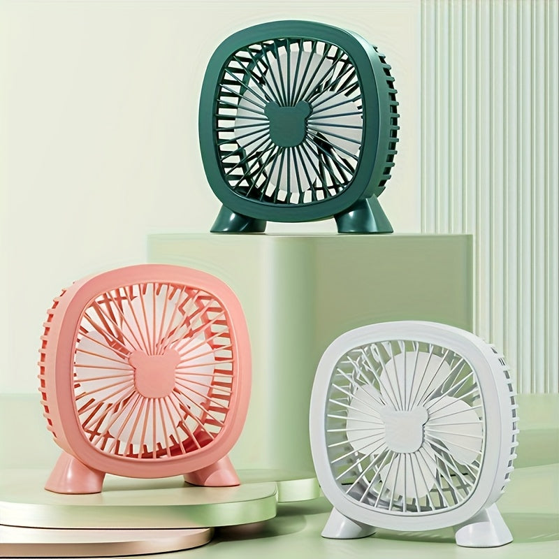 Portable USB desk fan operates at ≤36V for home office dorm outdoor use great summer gift
