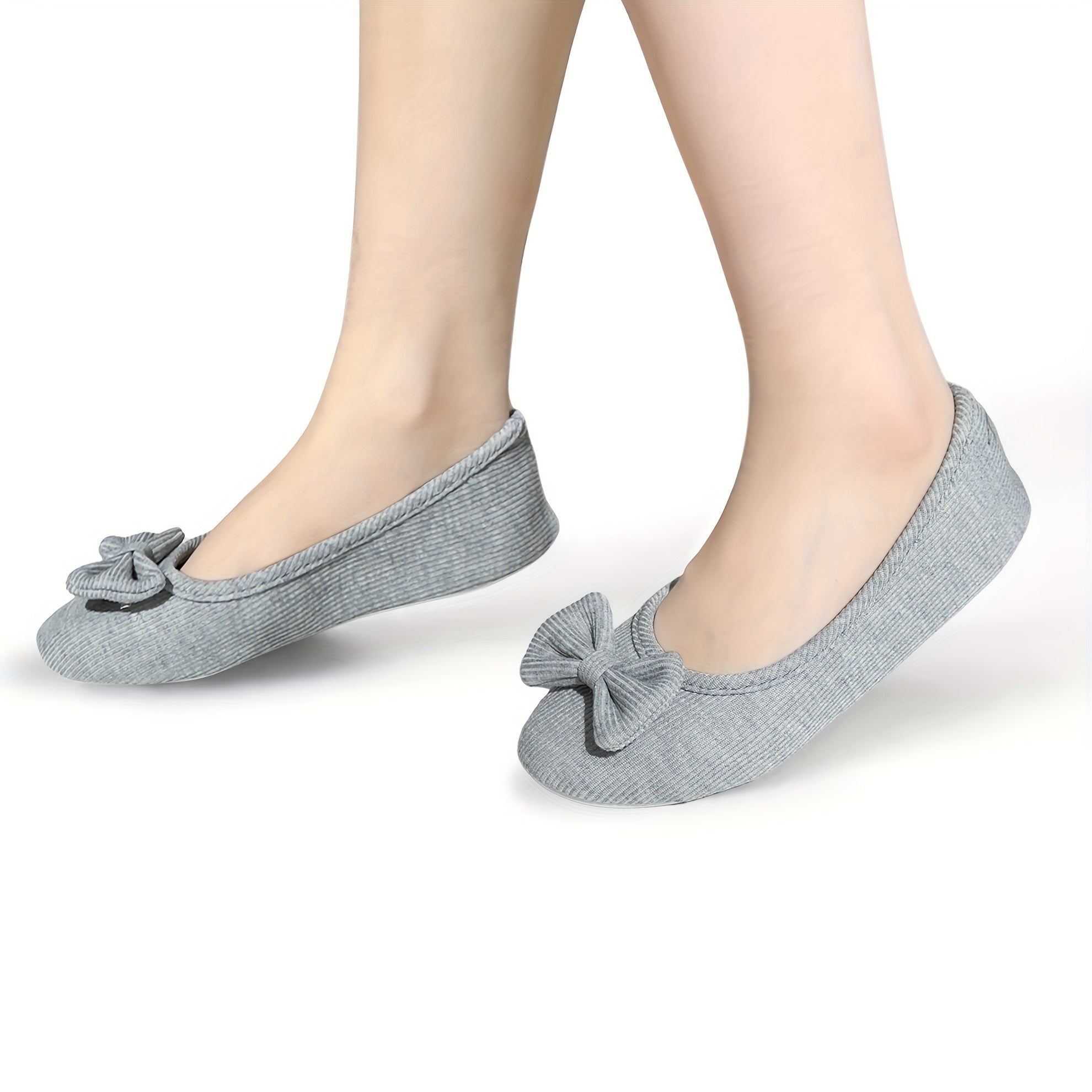 Zapatos de ballet de color sólido para mujer, zapatos cómodos antideslizantes