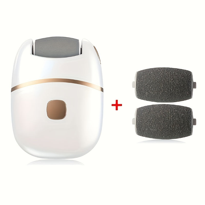 Portable Electric Foot Scrubber with 3 Heads for Dead Skin Removal and Callus Treatment