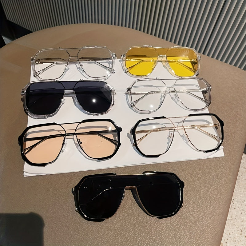 Gafas de sol de doble puente grande para mujer y hombre, polarizadas, para conducir y viajes a la playa