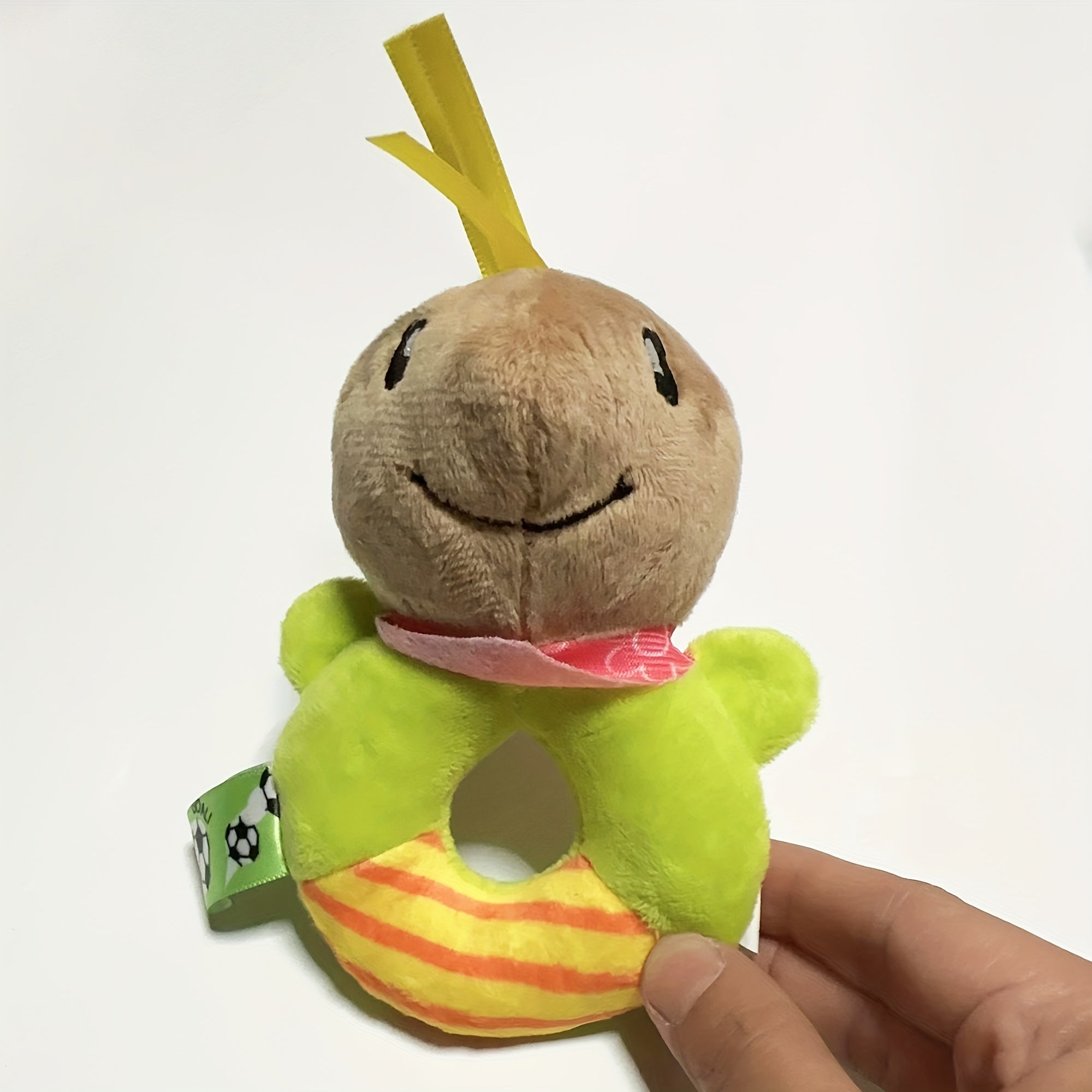 Juguete de peluche con sonajero para bebé con diseño de animal de dibujos animados para infantes y niños pequeños