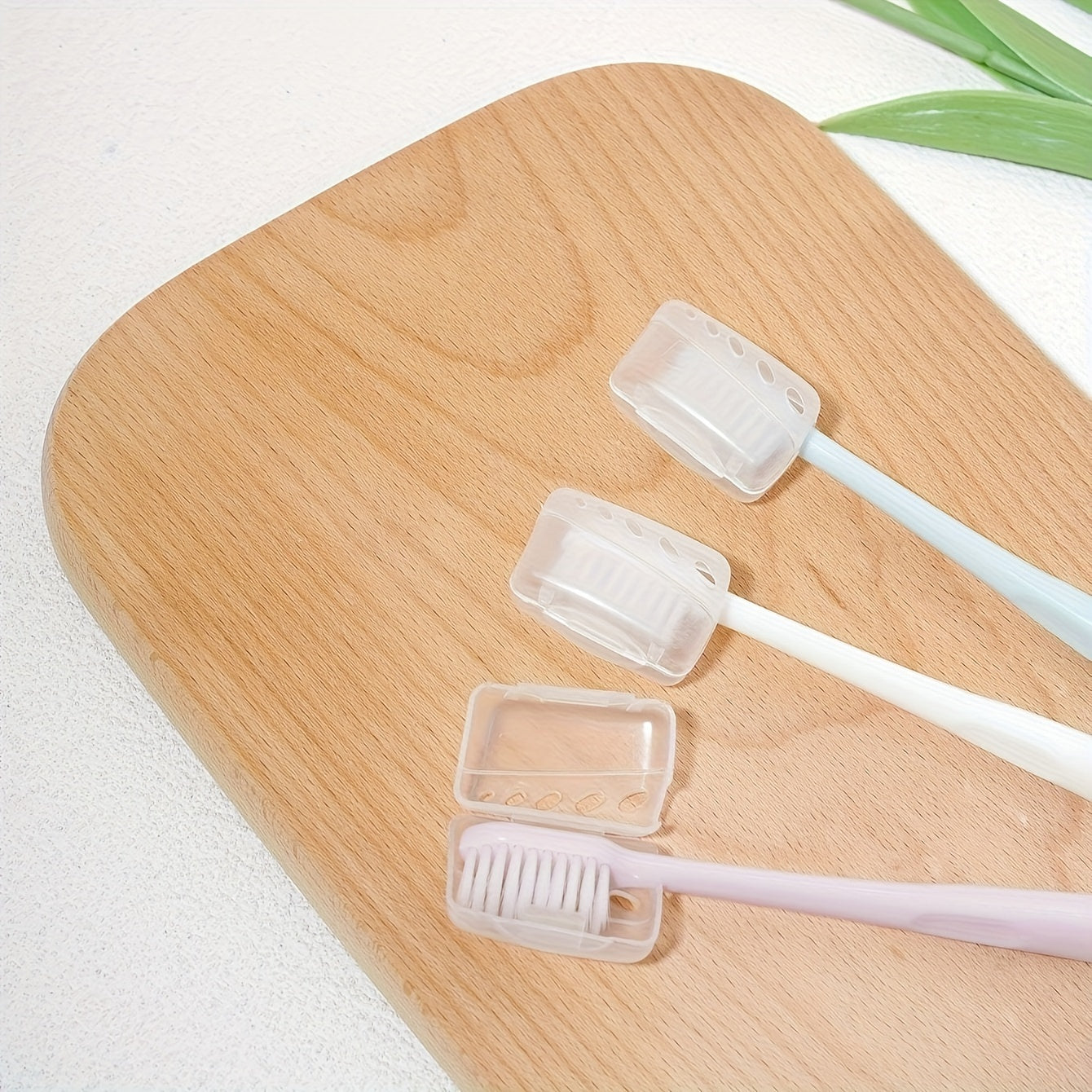 10pcs Travel Toothbrush Covers Transparent Dustproof Caps for Luggage Protection