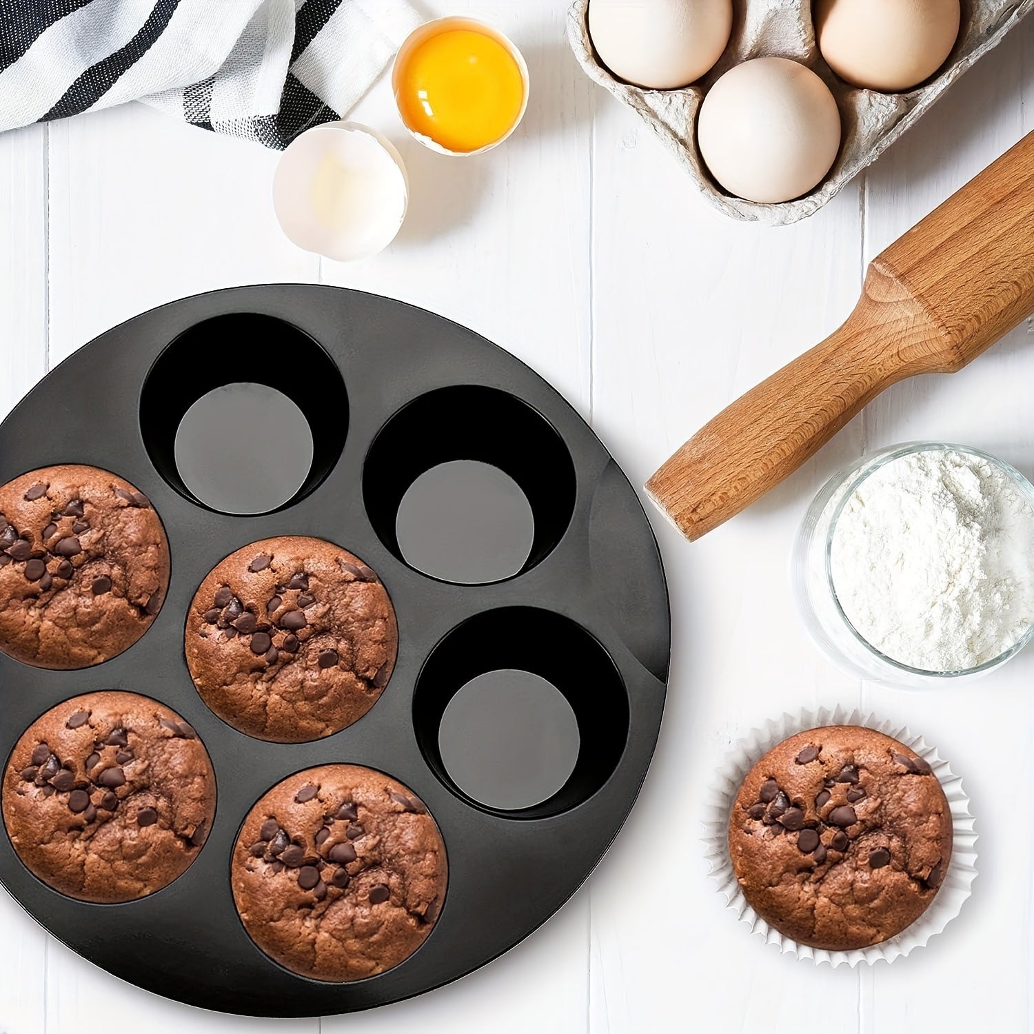 Silicone Mini Cupcake Mold for Air Fryers 3.7QT to 6.1QT Baking Tool
