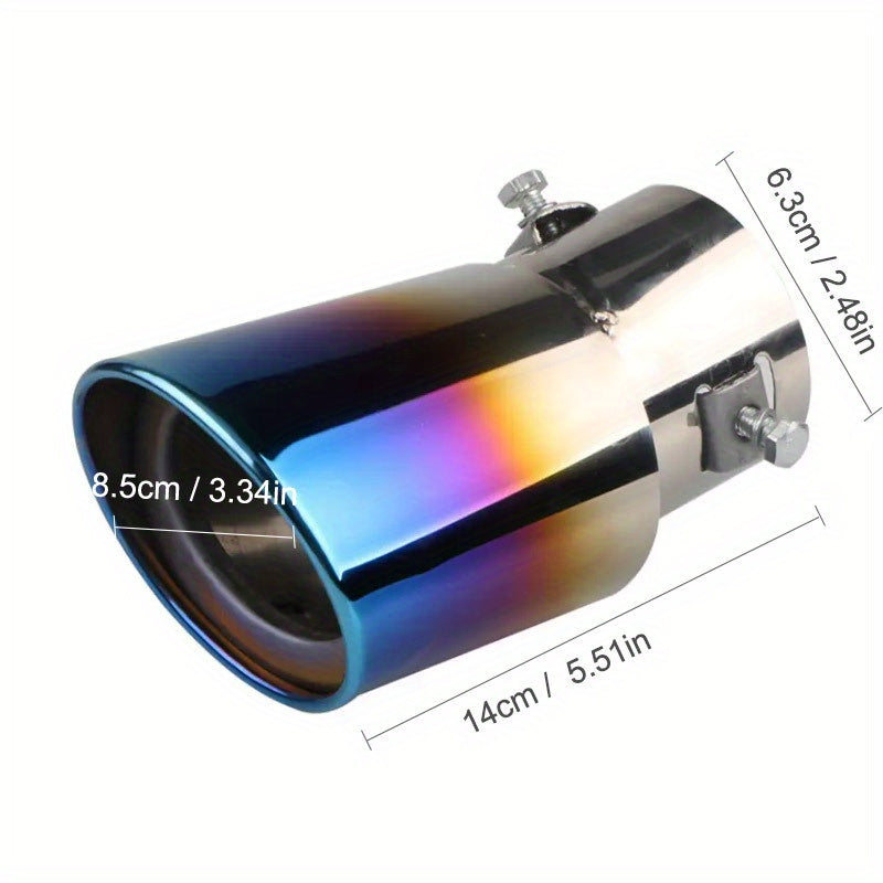 Универсальные нержавеющие стальные насадки на выхлопную трубу автомобиля хром, радужное золото, прочные