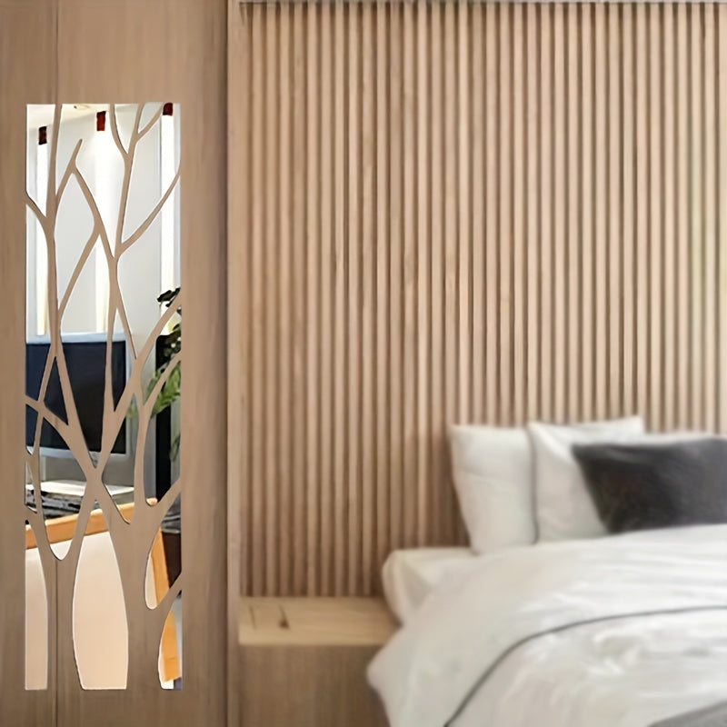 Acrylic Geometric Shapes Wall Decor Sticker Removable Reflective Mirror for Walls