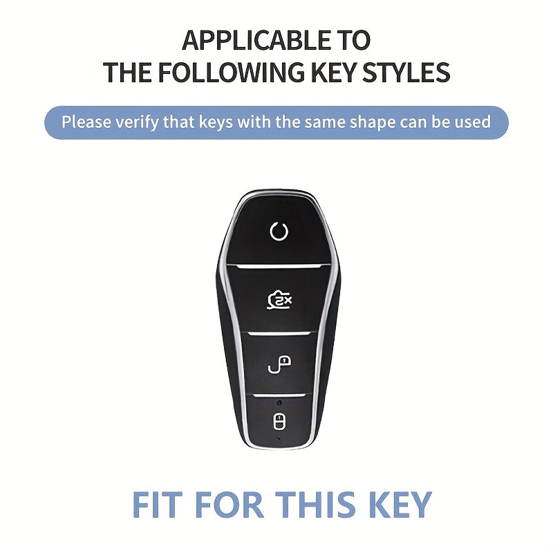 Alloy Car Key Cover Brown Protective Keychain for Remote Key Fob