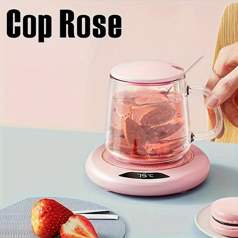 Smart Touch-Activated Temperature Control Heating Cup Mat with Adjustable Settings
