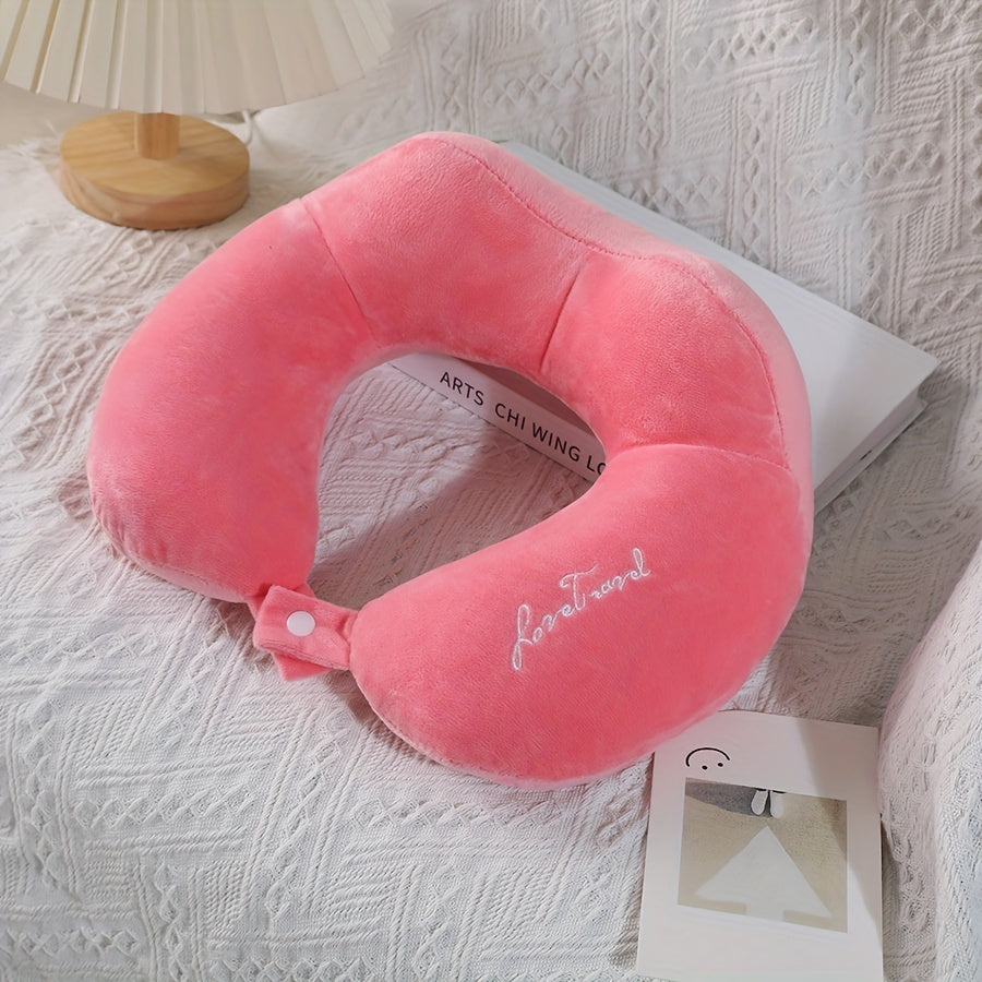 Travel Pillow U Shape Neck Support for Plane Train Car Travel Comfort