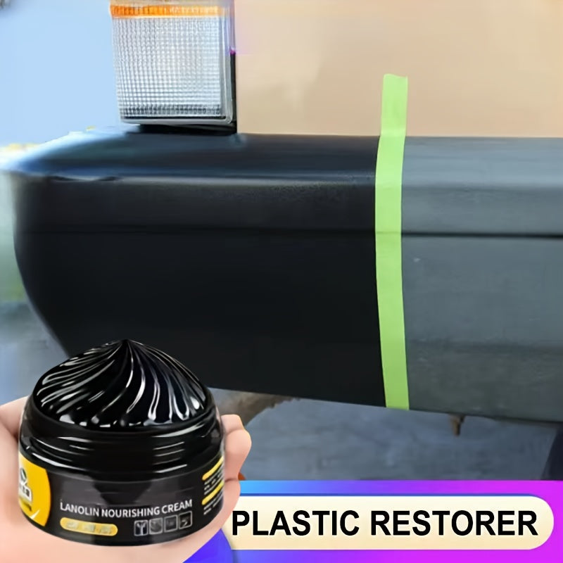 1Pc Car Rubber and Plastic Repair Agent Durable Gloss Enhancer for Interior Exterior