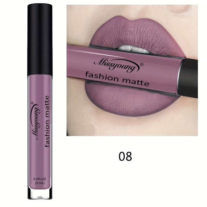 Женская матовая жидкая помада для губ, стойкая, увлажняющая, красная, черная, нейтральная