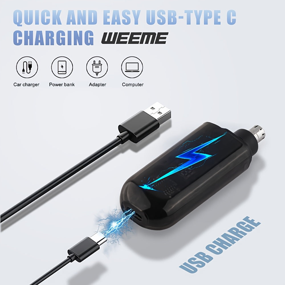 Afeitadora eléctrica de nariz y pelo, recargable, USB, portátil, herramienta de cuidado personal