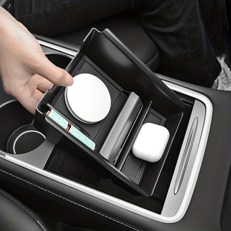 2 Packs Car Center Console Organizer for Tesla Model 3/Y, Storage Box, Tidy Interior