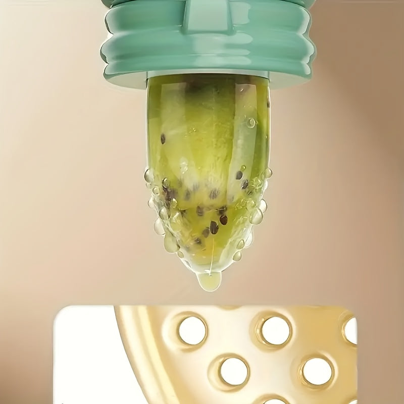 Baby Fruit and Vegetable Feeder with Silicone Mesh for Teething and Juice Feeding Cartoon Lion Design