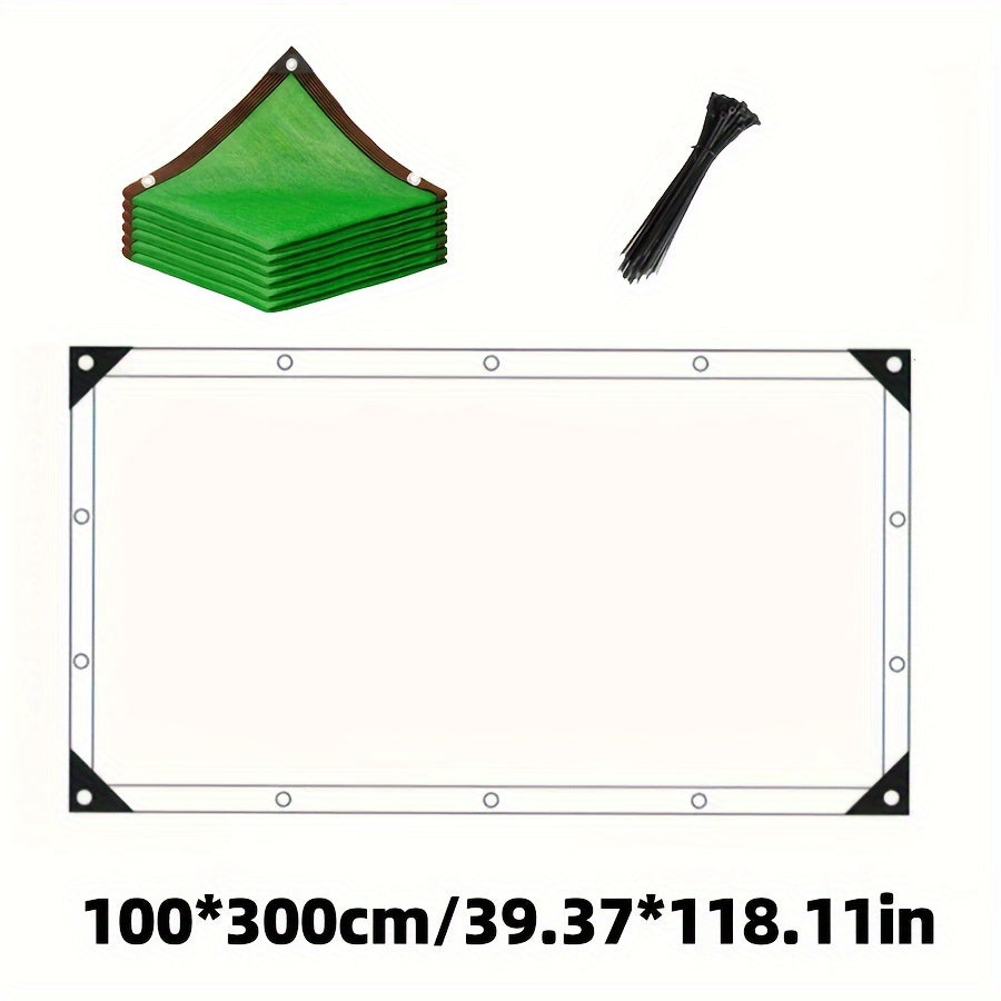 Green Polypropylene Privacy Mesh Fabric 90% Shading Breathable Screen for Balcony Pool Garden