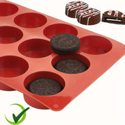 Cylindrical Silicone Cake Mold for Muffin Tops Chocolates and Soaps 1 Piece