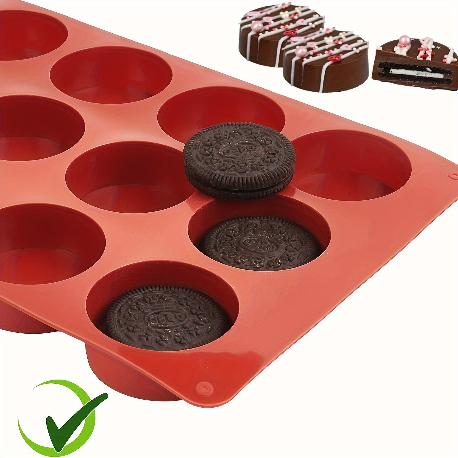Cylindrical Silicone Cake Mold for Muffin Tops Chocolates and Soaps 1 Piece