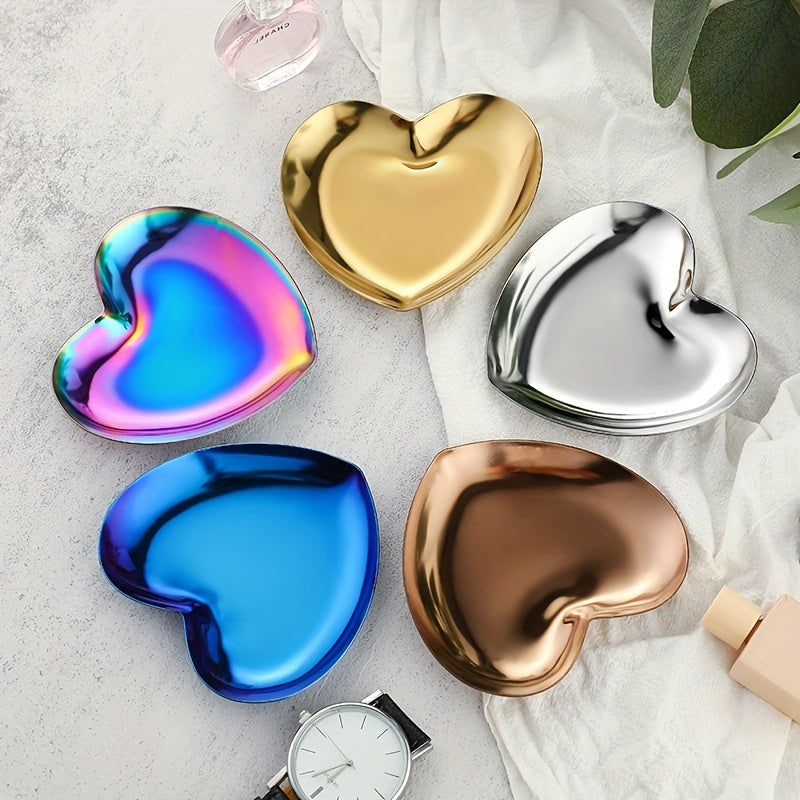 Zargarlik va kosmetika uchun yurak shaklidagi zanglamaydigan po'latdan yasalgan idish