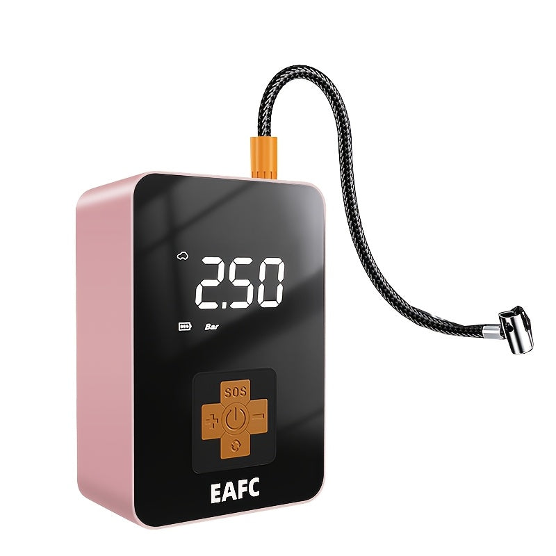 Высокоскоростной автомобильный компрессор мощностью 150 Вт с LED-лампой для накачки шин