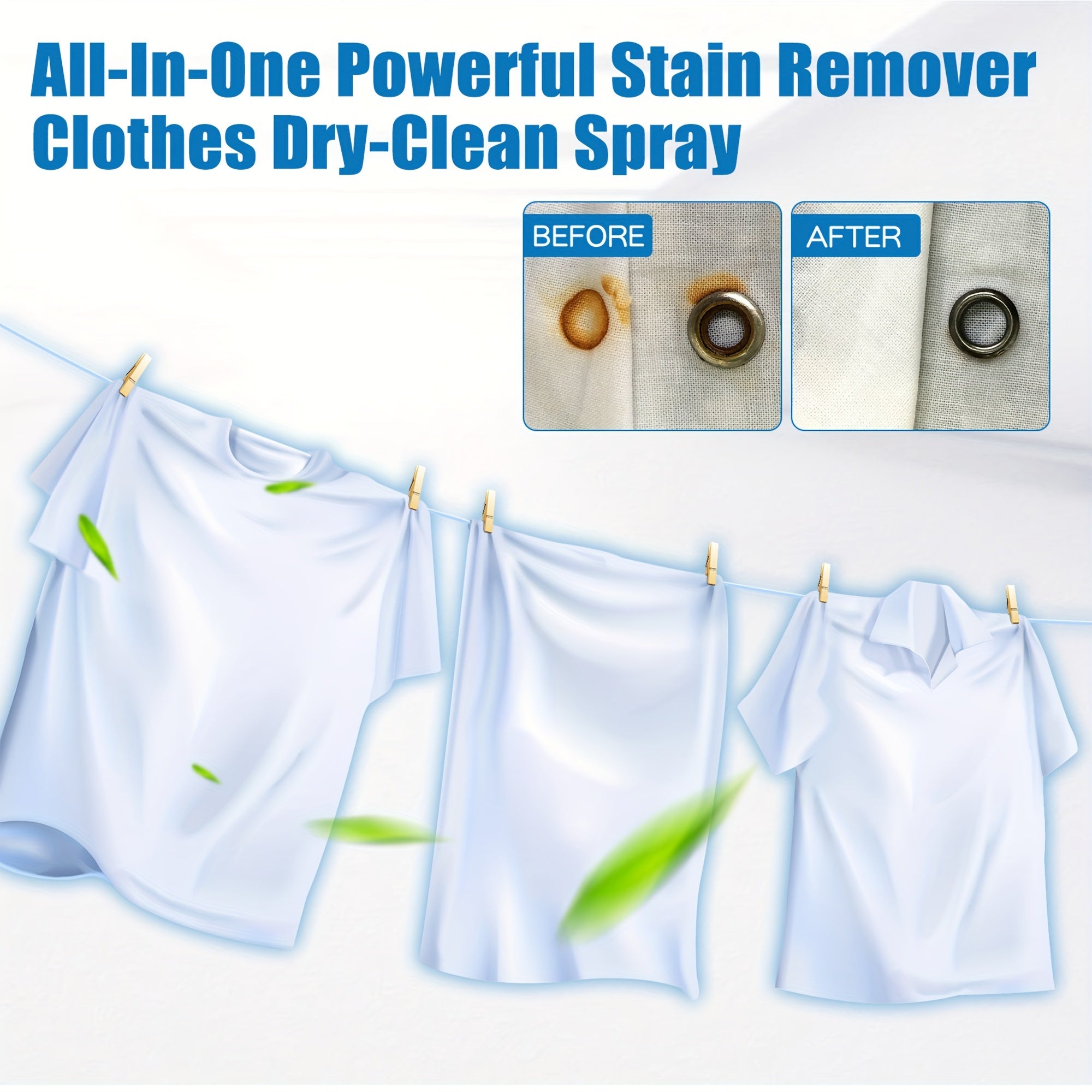 All-in-One Stain Remover Spray for Clothes No-Rinse Grease Dirt Cleaner
