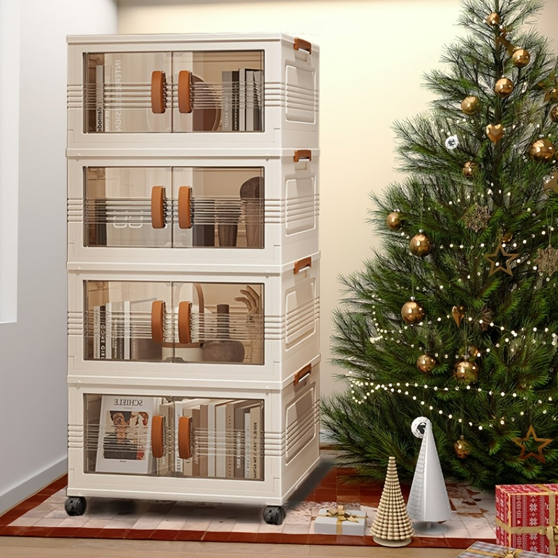 Multi-Functional Folding Storage Cabinet with 3-5 Layers Waterproof for Bedroom Living Room Dorm