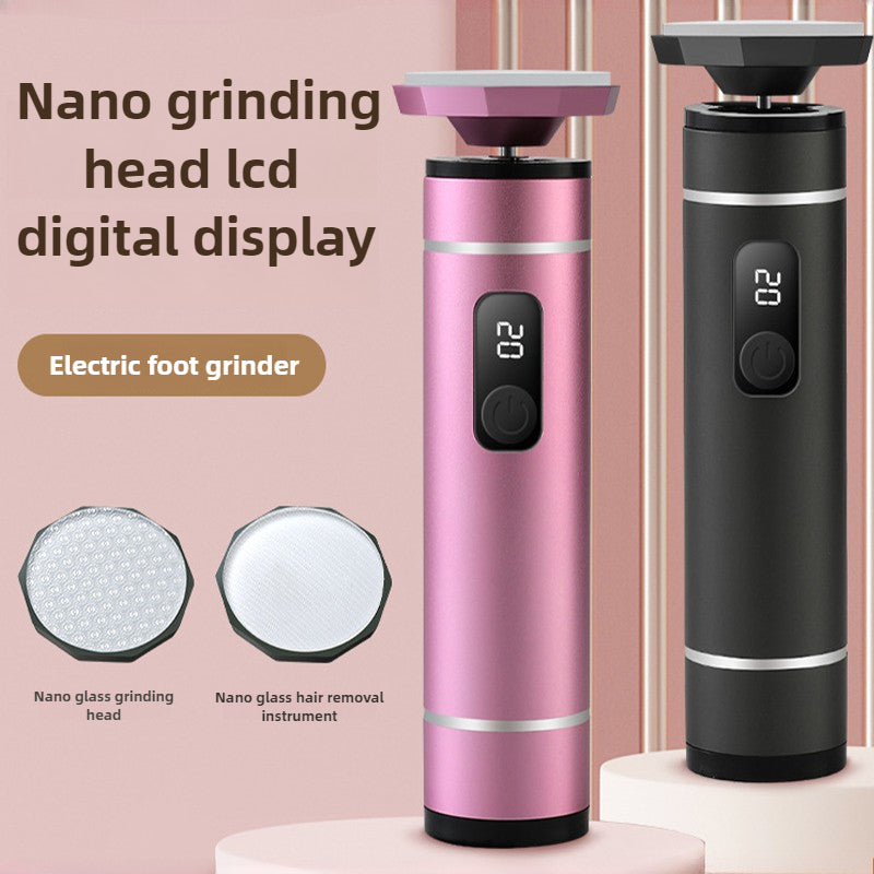 Rechargeable Electric Foot Grinder with 2-in-1 Design, LCD Display, USB Charging, 1200mAh Battery