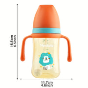 Weighted Plastic Sippy Cup for Toddlers with Handles and 3 Spouts Leak Proof Non Slip