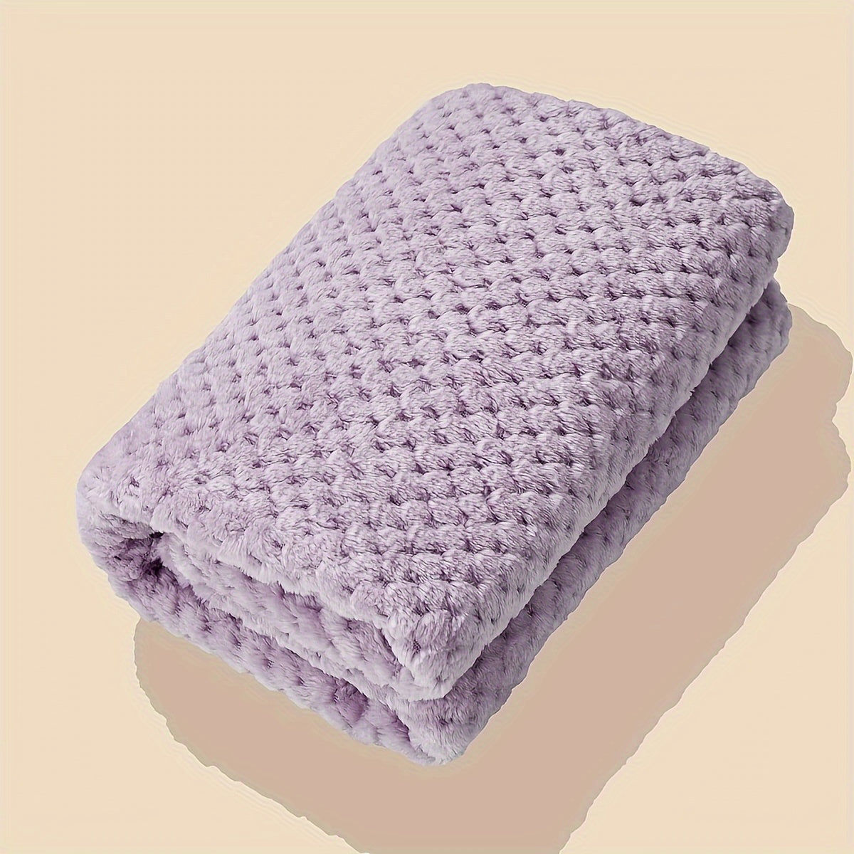 Infant Baby Comforter Purple Coral Fleece Swaddle Blanket Soft Polyester