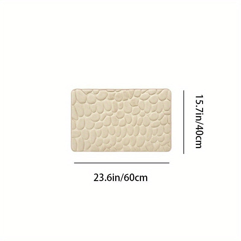 Conjunto de alfombrillas de baño antideslizantes en relieve con espuma viscoelástica, absorbentes y de secado rápido