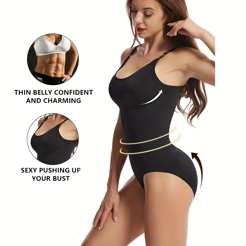 1 dona Ayollar uchun Yuqori Elastiklik Shapewear Bodysuit, Orqa qismi ochiq, Qorin nazorati, Elastik son ko'tarish, To'liq ko'krak siqilishi, Poliamid va Spandex mato, Moslashuvchan kamarlar, Katta o'lcham, Yengsiz