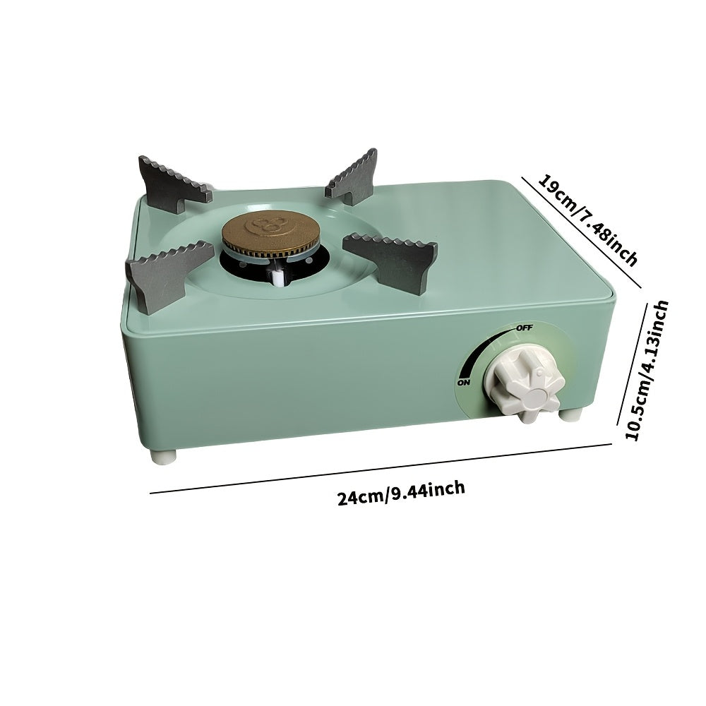 Portable Gas Stove with Safety Lock and Piezo Ignition for Indoor Outdoor Use